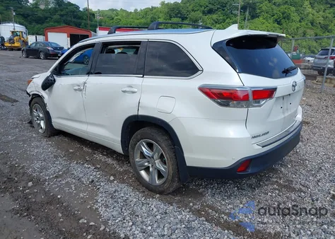 2015 Toyota Highlander Limited Platinum V6 из США, поврежденный, VIN 5TDDKRFH1FS126385